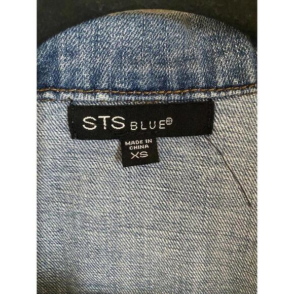 STS BLUE Destressed Denim Jacket Sz.XS - Picture 5 of 6